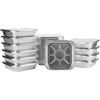 image:image8x8 Aluminum Pans With Lids 20 Pack 8 Inch Foil Pans With Covers  Cake Pans  Aluminum Square Pans With Lids  Disposable Food container  great For Cake Baking Cooking Freezing Prepping FoodPans W Lids