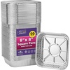 image:image8x8 Aluminum Pans With Lids 20 Pack 8 Inch Foil Pans With Covers  Cake Pans  Aluminum Square Pans With Lids  Disposable Food container  great For Cake Baking Cooking Freezing Prepping FoodPans W Lids