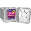 image:image8x8 Aluminum Pans With Lids 20 Pack 8 Inch Foil Pans With Covers  Cake Pans  Aluminum Square Pans With Lids  Disposable Food container  great For Cake Baking Cooking Freezing Prepping FoodPans