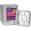 image:image8x8 Aluminum Pans With Lids 20 Pack 8 Inch Foil Pans With Covers  Cake Pans  Aluminum Square Pans With Lids  Disposable Food container  great For Cake Baking Cooking Freezing Prepping FoodPans