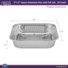 image:image8x8 Aluminum Pans With Lids 20 Pack 8 Inch Foil Pans With Covers  Cake Pans  Aluminum Square Pans With Lids  Disposable Food container  great For Cake Baking Cooking Freezing Prepping FoodPans