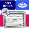 image:imageAluminum Foil Broiler Pans Grill Liners 200 Pack Sheet Pans for Oven Roasting Rack Disposable Aluminum Trays with Ribbed Surface for BBQ200