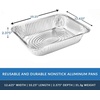 image:imageAluminum Pans Half Size 9X13 Extra Heavy Duty Disposable Foil Pans For Baking 30 Pack Roasting amp Chafing Deep Tin Foil Bakeware Steam Table Tray Cookware Food Prepping Cake amp Oven Pan25 Pack  w Lids