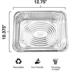 image:imageAluminum Pans Half Size 9X13 Extra Heavy Duty Disposable Foil Pans For Baking 30 Pack Roasting amp Chafing Deep Tin Foil Bakeware Steam Table Tray Cookware Food Prepping Cake amp Oven Pan25 Pack  w Lids