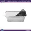 image:imageAluminum Pans With Lids  50 Count  225LB 85x6 Oblong Pans  To Go Containers With Lids  Disposable Tin Foil Pans  Perfect For Catering Meal Prep Baking Freezer Safe1LB  50 Pack  W Board Lids