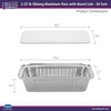 image:imageAluminum Pans With Lids  50 Count  225LB 85x6 Oblong Pans  To Go Containers With Lids  Disposable Tin Foil Pans  Perfect For Catering Meal Prep Baking Freezer Safe225LB  50 Pack  W Board Lids