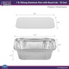 image:imageAluminum Pans With Lids  50 Count  225LB 85x6 Oblong Pans  To Go Containers With Lids  Disposable Tin Foil Pans  Perfect For Catering Meal Prep Baking Freezer Safe1LB  50 Pack  W Board Lids