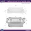 image:imageAluminum Pans With Lids  50 Count  225LB 85x6 Oblong Pans  To Go Containers With Lids  Disposable Tin Foil Pans  Perfect For Catering Meal Prep Baking Freezer Safe1LB  50 Pack  W Dome Lids