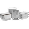 image:imageAluminum Pans With Lids  50 Count  225LB 85x6 Oblong Pans  To Go Containers With Lids  Disposable Tin Foil Pans  Perfect For Catering Meal Prep Baking Freezer Safe225LB  50 Pack  W Board Lids