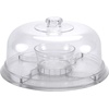 image:imageCake Stand with Dome Cover 6in1 MultiPurpose Use Cake Stand with Lid Serving Platter Punch Bowl Desert Platter and More BPA Free1