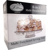 image:imageCake Stand with Dome Cover 6in1 MultiPurpose Use Cake Stand with Lid Serving Platter Punch Bowl Desert Platter and More BPA Free1