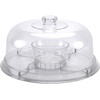 image:imageCake Stand with Dome Cover 6in1 MultiPurpose Use Cake Stand with Lid Serving Platter Punch Bowl Desert Platter and More BPA Free6