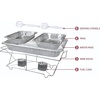 image:imageFull Size 39Pcs Disposable Chafing Buffet Set with 6hr Fuel Cans Covers Serving Utensils  Premium Chafing Dish Set for Catering Events and Parties  Complete Food Warmer Party Serving Kit24 Pcs Set