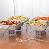 image:imageFull Size 39Pcs Disposable Chafing Buffet Set with 6hr Fuel Cans Covers Serving Utensils  Premium Chafing Dish Set for Catering Events and Parties  Complete Food Warmer Party Serving Kit24 Pcs Set