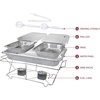 image:imageFull Size 39Pcs Disposable Chafing Buffet Set with 6hr Fuel Cans Covers Serving Utensils  Premium Chafing Dish Set for Catering Events and Parties  Complete Food Warmer Party Serving Kit39 Pcs Set