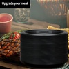 image:imageGold Solid Color Premium Heavy Weight Plastic Dinner Plate 9 50 Count  Elegant amp Durable Perfect for Parties amp EventsBlack