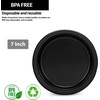 image:imageGold Solid Color Premium Heavy Weight Plastic Dinner Plate 9 50 Count  Elegant amp Durable Perfect for Parties amp EventsBlack