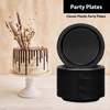 image:imageGold Solid Color Premium Heavy Weight Plastic Dinner Plate 9 50 Count  Elegant amp Durable Perfect for Parties amp EventsBlack