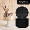 image:imageGold Solid Color Premium Heavy Weight Plastic Dinner Plate 9 50 Count  Elegant amp Durable Perfect for Parties amp EventsBlack