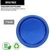 image:imageGold Solid Color Premium Heavy Weight Plastic Dinner Plate 9 50 Count  Elegant amp Durable Perfect for Parties amp EventsBlue