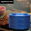 image:imageGold Solid Color Premium Heavy Weight Plastic Dinner Plate 9 50 Count  Elegant amp Durable Perfect for Parties amp EventsBlue