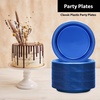 image:imageGold Solid Color Premium Heavy Weight Plastic Dinner Plate 9 50 Count  Elegant amp Durable Perfect for Parties amp EventsBlue
