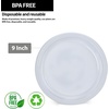 image:imageGold Solid Color Premium Heavy Weight Plastic Dinner Plate 9 50 Count  Elegant amp Durable Perfect for Parties amp EventsClear
