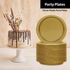 image:imageGold Solid Color Premium Heavy Weight Plastic Dinner Plate 9 50 Count  Elegant amp Durable Perfect for Parties amp EventsGold