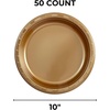 image:imageGold Solid Color Premium Heavy Weight Plastic Dinner Plate 9 50 Count  Elegant amp Durable Perfect for Parties amp EventsGold