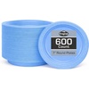 image:imageGold Solid Color Premium Heavy Weight Plastic Dinner Plate 9 50 Count  Elegant amp Durable Perfect for Parties amp EventsLight Blue