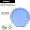 image:imageGold Solid Color Premium Heavy Weight Plastic Dinner Plate 9 50 Count  Elegant amp Durable Perfect for Parties amp EventsLight Blue