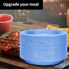 image:imageGold Solid Color Premium Heavy Weight Plastic Dinner Plate 9 50 Count  Elegant amp Durable Perfect for Parties amp EventsLight Blue