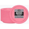 image:imageGold Solid Color Premium Heavy Weight Plastic Dinner Plate 9 50 Count  Elegant amp Durable Perfect for Parties amp EventsPink