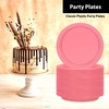 image:imageGold Solid Color Premium Heavy Weight Plastic Dinner Plate 9 50 Count  Elegant amp Durable Perfect for Parties amp EventsPink
