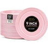 image:imageGold Solid Color Premium Heavy Weight Plastic Dinner Plate 9 50 Count  Elegant amp Durable Perfect for Parties amp EventsPink