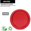 image:imageGold Solid Color Premium Heavy Weight Plastic Dinner Plate 9 50 Count  Elegant amp Durable Perfect for Parties amp EventsRed