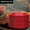 image:imageGold Solid Color Premium Heavy Weight Plastic Dinner Plate 9 50 Count  Elegant amp Durable Perfect for Parties amp EventsRed