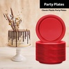 image:imageGold Solid Color Premium Heavy Weight Plastic Dinner Plate 9 50 Count  Elegant amp Durable Perfect for Parties amp EventsRed