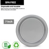 image:imageGold Solid Color Premium Heavy Weight Plastic Dinner Plate 9 50 Count  Elegant amp Durable Perfect for Parties amp EventsSilver