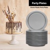 image:imageGold Solid Color Premium Heavy Weight Plastic Dinner Plate 9 50 Count  Elegant amp Durable Perfect for Parties amp EventsSilver