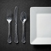 image:imageHanna K Signature 240 Count Clear Plastic Silverware Set Heavyweight Elegant Disposable Cutlery Combo 80 Forks 80 Spoons 80 KnivesClear