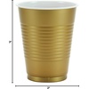 image:imageHanna K Signature Disposable Plastic Party Cups HeavyDuty 18 oz Gold Cups 50 CountGold