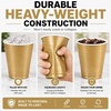 image:imageHanna K Signature Disposable Plastic Party Cups HeavyDuty 18 oz Gold Cups 50 CountGold
