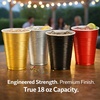 image:imageHanna K Signature Disposable Plastic Party Cups HeavyDuty 18 oz Gold Cups 50 CountRed