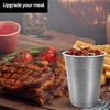 image:imageHanna K Signature Disposable Plastic Party Cups HeavyDuty 18 oz Gold Cups 50 CountSilver