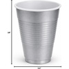 image:imageHanna K Signature Disposable Plastic Party Cups HeavyDuty 18 oz Gold Cups 50 CountSilver