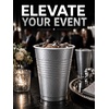 image:imageHanna K Signature Disposable Plastic Party Cups HeavyDuty 18 oz Gold Cups 50 CountSilver