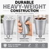 image:imageHanna K Signature Disposable Plastic Party Cups HeavyDuty 18 oz Gold Cups 50 CountSilver