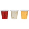 image:imageKing Zak 150 Sets  15oz Disposable Mini Plastic Jello Shot Cups With Lids Perfect For Portion Souffle Condiment Dipping Sauce Salad Dressing And More15 ounces