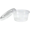 image:imageKing Zak 150 Sets  15oz Disposable Mini Plastic Jello Shot Cups With Lids Perfect For Portion Souffle Condiment Dipping Sauce Salad Dressing And More2 ounces